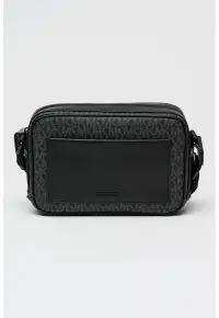 Geanta crossbody cu monograma Maeve - Negru/Gri inchis