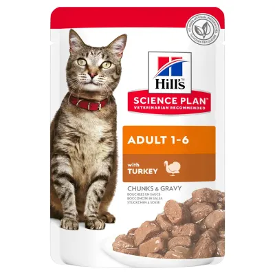 Hrana umeda pentru pisici Hill s Adult cu curcan 85 gr