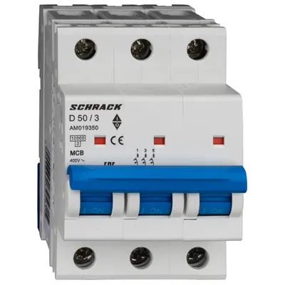 Intreruptor automat modular (MCB) AMPARO 10kA, D 50A, 3 poli