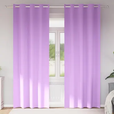 vidaXL Perdele Opaque cu Inel 2 buc. Violet 260 x 140 cm Poliester