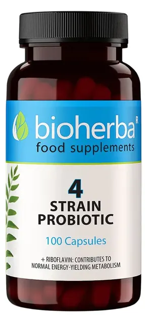 4 Strain Probiotic, 100 capsule, Bioherba