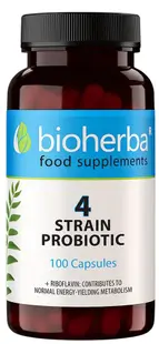4 Strain Probiotic, 100 capsule, Bioherba