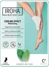 Iroha Nature Mască răcoritoare pentru picioare cu mentol, 1 pereche