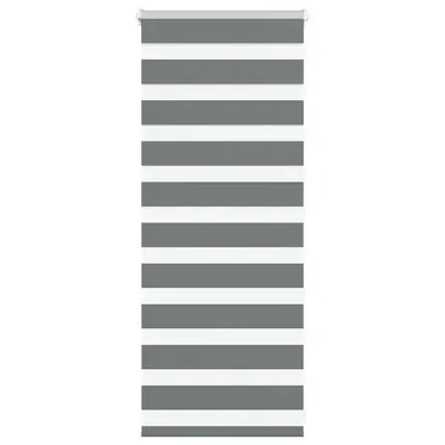 vidaXL Jaluzea tip zebra gri închis lățime țesătură 55,9 cm poliester