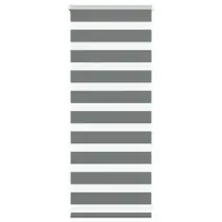vidaXL Jaluzea tip zebra gri închis lățime țesătură 55,9 cm poliester