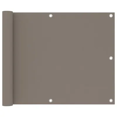 vidaXL Paravan de balcon, gri taupe, 75x500 cm, țesătură oxford