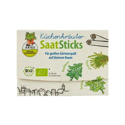Betisoare cu seminte pentru semanat - ierburi aromatice bio 8 bucati Aries