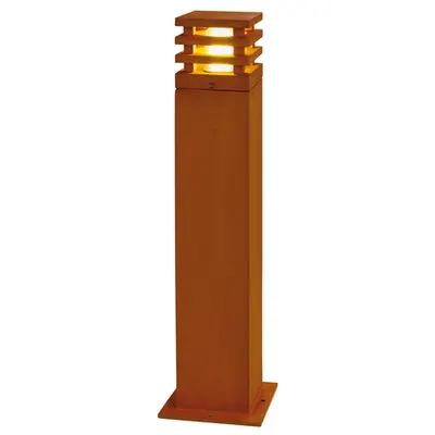 Lampa podea, RUSTY ® Lampadare 70, otel rugina stativ de podea in aer liber, cu LED-uri, 3000K, patrat, ruginite, L / W / H 12/12/71