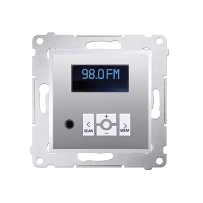 Radio digital cu display, silver mat metalic