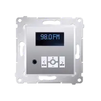 Radio digital cu display, silver mat metalic