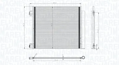 Radiator AC condensator cu uscator potrivit NISSAN QASHQAI II, X-TRAIL III; RENAULT ESPACE V, KADJAR, KOLEOS I 1.2-2.5 09.08