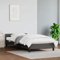 Gossi cadru de pat cu tablie fara saltea, gri, 90x190 cm
