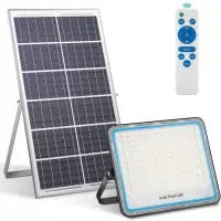 RESIGILAT - Proiector LED Jortan pentru exterior cu panou solar, telecomanda functii multiple, Solar Light IP 66, alb rece