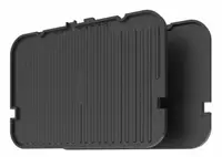 Placa pentru gratar electric AENO - EG1, antiaderent, nervurat/plat, negru