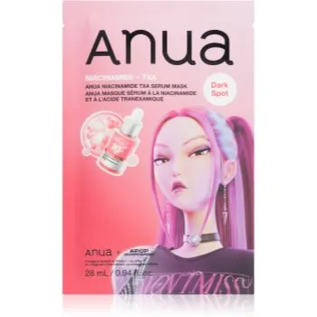 Anua K-Pop Demon Hunters Niacinamide TXA Serum Mask mască textilă iluminatoare cu efect de hidratare