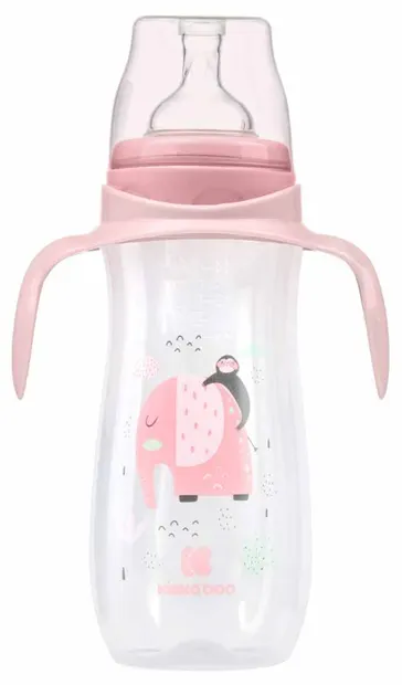Biberon KikkaBoo Jungle King - PP, 400 ml, roz