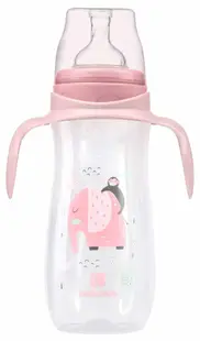 Biberon KikkaBoo Jungle King - PP, 400 ml, roz