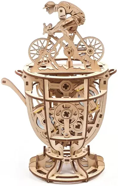 Puzzle 3D din lemn Ugears din 189 piese - Ciclist