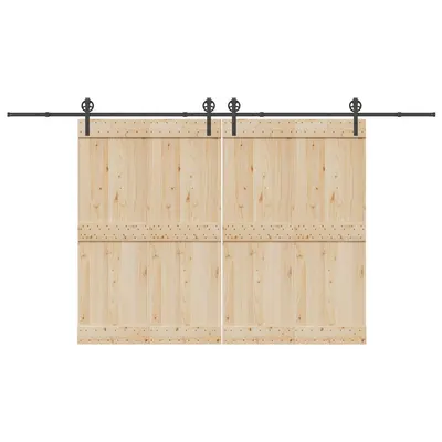 Gossi set feronerie pentru usi glisante, negru, 400 cm, otel