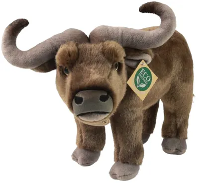 Jucărie de pluș Rappa Eco Friends -Bivol în picioare, 28 cm
