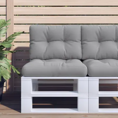 Gossi perne pentru paleti, 2 buc., gri, material textil
