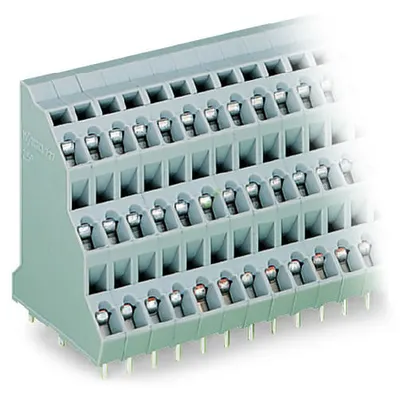 Triple-deck PCB terminal block; 2.5 mm²; Pin spacing 5 mm; 3 x 8-pole; CAGE CLAMP®; 2,50 mm²; gray