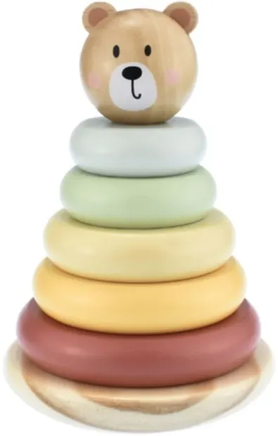 Inele din lemn Tooky Toy - ursuleț
