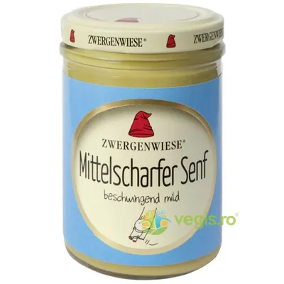Mustar Usor Picant fara Gluten Ecologic/Bio 160ml