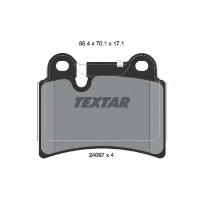 Set placute frana, frana disc TEXTAR 2409701