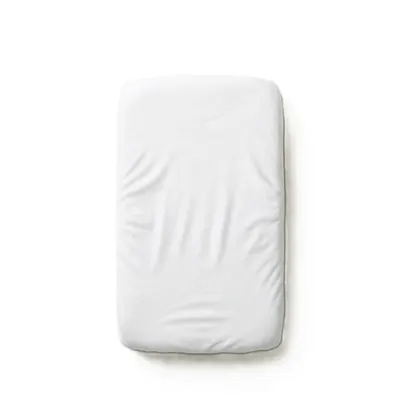 Cearceaf 2 in 1 impermeabil din bumbac organic 90x50 cm Twindeco Alb