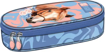 Penar oval pentru școală St. Right Romantic Horse -Cu 1 fermoar