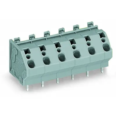 PCB terminal block; 4 mm²; Pin spacing 10 mm; 7-pole; CAGE CLAMP®; commoning option; 4,00 mm²; gray
