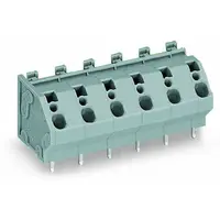 PCB terminal block; 4 mm²; Pin spacing 10 mm; 7-pole; CAGE CLAMP®; commoning option; 4,00 mm²; gray