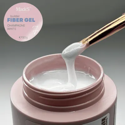 Gel Constructie Fiber Champagne White 50ml Macks - FCW-MKS