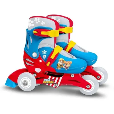 Role evolutive, Stamp, Paw Patrol, De la incepator la avansat, Cu 3 roti, Ajustabile, Inchidere prin velcro, Cu frana, Marime 27-30, Multicolor