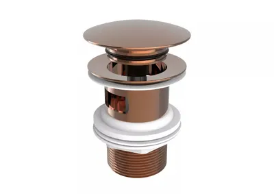 Ventil lavoar/bideu Roca Aqua A5054015RG, universal, push to open, lucios, Rose gold