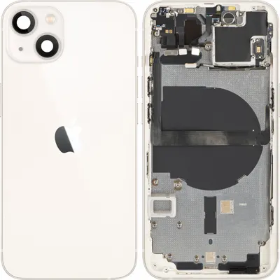Capac Baterie Apple iPhone 13 mini, Cu Carcasa Mijloc, Alb (Starlight), Swap