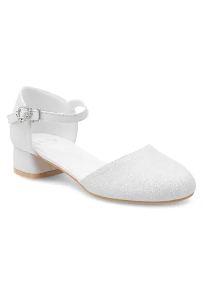 Pantofi copii - balerini - alb - textil