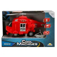 Elicopter de salvare cu sunete si lumini, Cool Machines, Rosu, 1:20
