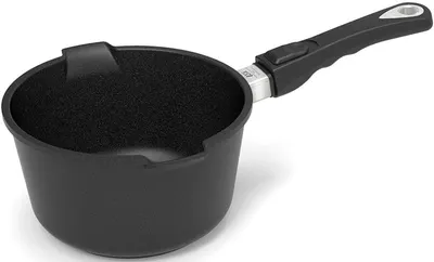 Cratiţă pentru sos cu maner mobil AMT - Gastroguss, 20 cm, negru