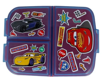Cutie pentru mâncare Stor - Cars, trei compartimente