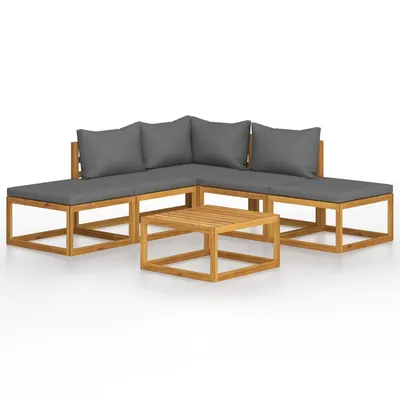 Gossi set mobilier gradina cu perne, 6 piese, lemn masiv acacia