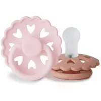 FRIGG Fairytale Round Silicone 2-Pack Size 1 suzetă The Snow Queen/The Princess and the Pea 2 buc