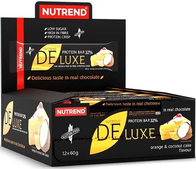 Deluxe Batoane proteice, tort cu portocale și cocos, 12 buc, Nutrend