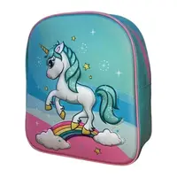 Ghiozdan copii, 30x26x10 cm, 3D, multicolor, bretele ajustabile, Unicorn Engros
