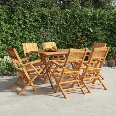 vidaXL Scaune pliabile 6 buc 55x61x90 cm lemn masiv de tec