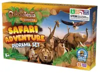 Dioramă cu nisip pentru joacă Nikola Tesla - Animale din savană, 15 piese