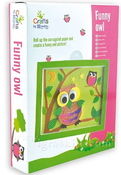 Tablou din carton, cu bufnita, Andreu Toys