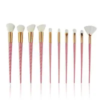 Set 10 Pensule Unicorn Pentru Machiaj, Roz - C05