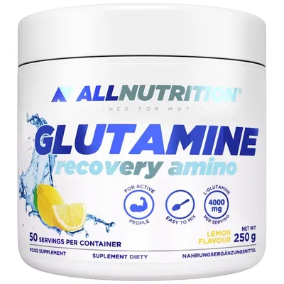 Glutamine Recovery Amino, lămâie, 250 g, AllNutrition